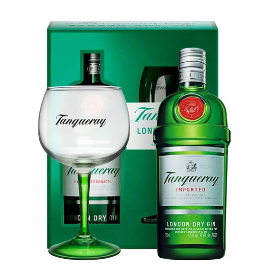 KIT GIN TANQUERAY C/ TACA 750  ML