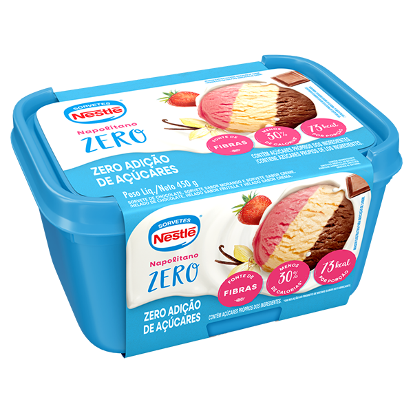 SORVETE NESTLE ZERO NAPOLITANO 450G