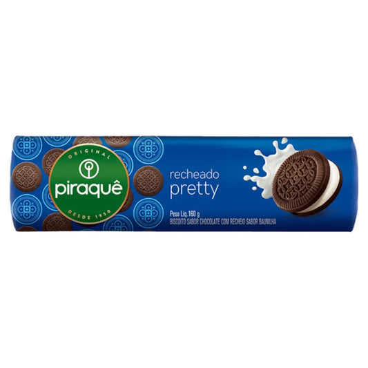 BISCOITO PIRAQUE RECHEADO PRETTY BAUNILHA