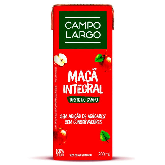 SUCO CAMPO LARGO DE MACA  INTEGRAL 200 ML