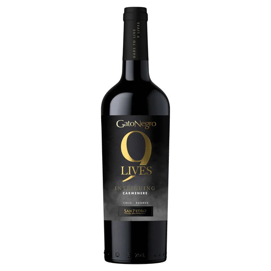 VINHO GATO NEGRO 9 LIVES CARMENERE 750ML